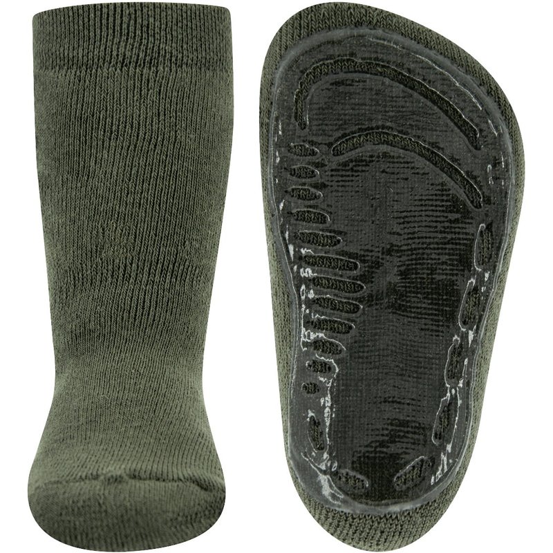 Rutschfeste Kindersocken – Olive – 27-28