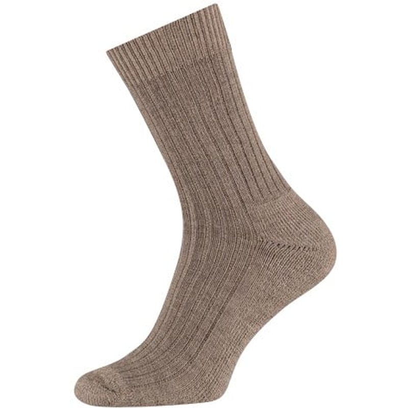 Wollsocken mit einer Frotteesohle – Dunkelbeige – 42-45