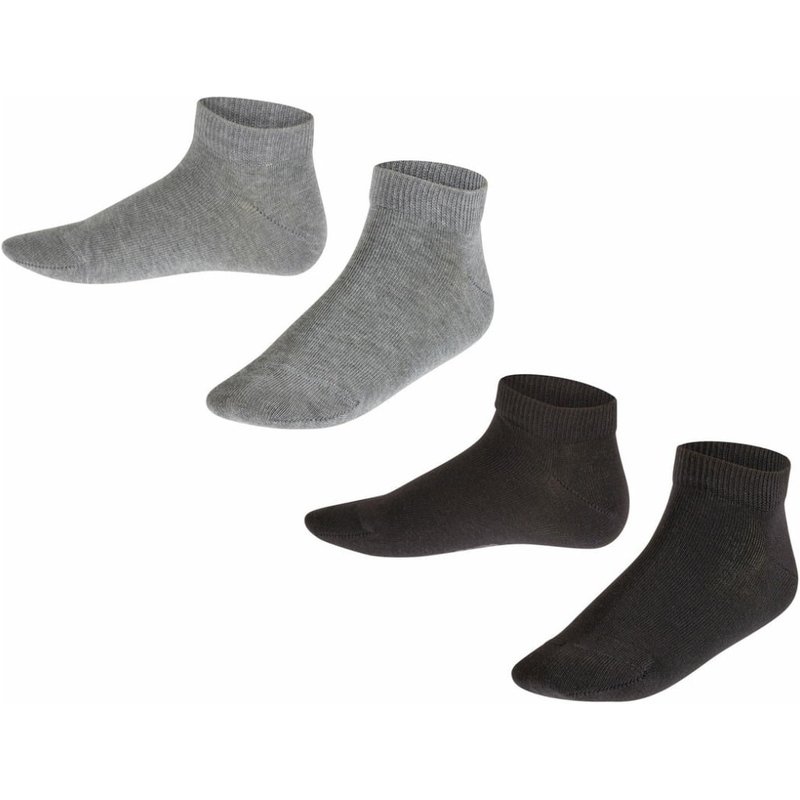Glückliche Kinder Sneakersocken – Schwarz Grau – 39-42