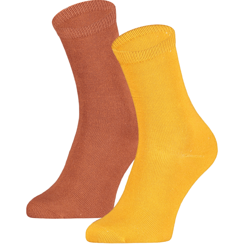 Baumwollkindersocken einfarbig – Senf – 19-22