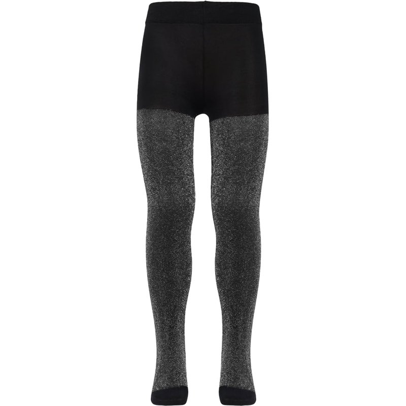 Glitzerstrumpfhose 40 Den Kinder – Schwarz Silber – 170-176