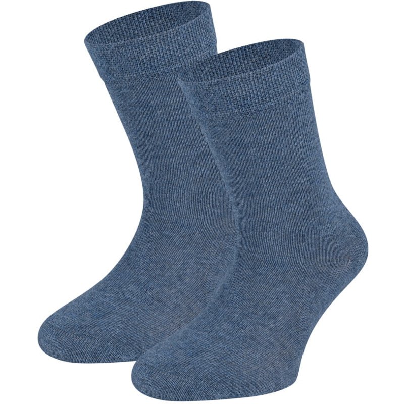 Baumwollkindersocken – Jeansmélange – 31-34
