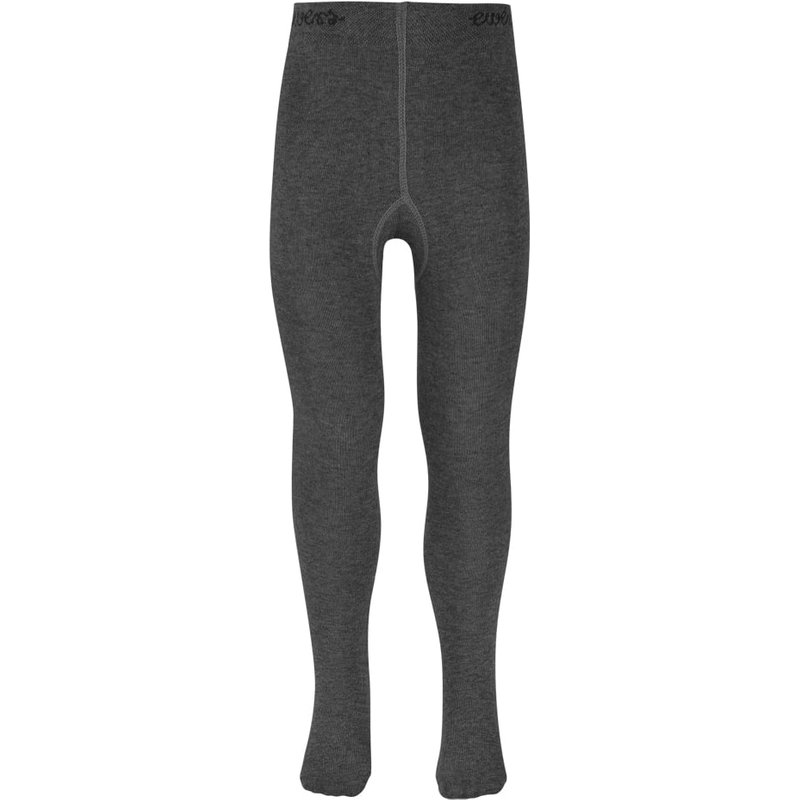 Kinderstrumpfhose aus Baumwolle – Anthrazit meliert – 110-116