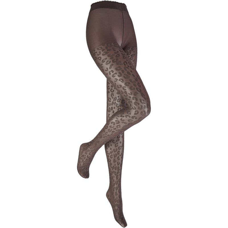 Strumpfhose Leopard – Mokka – S-M