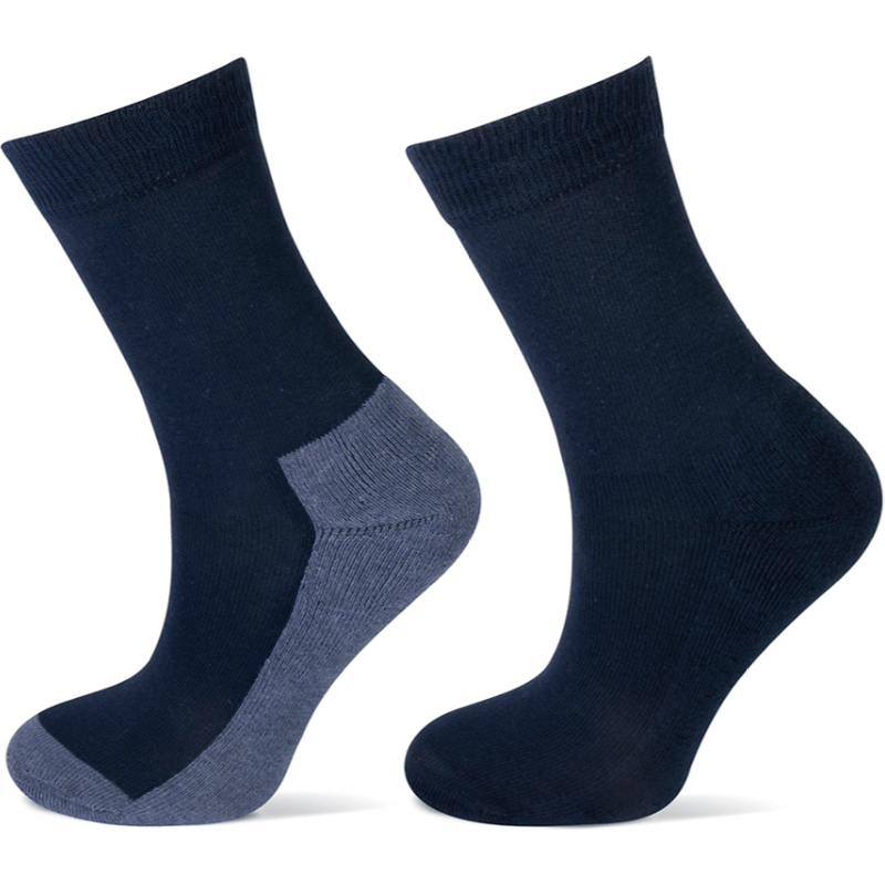 Kindersocken aus Baumwolle mit Frottee-Sohle – Marine – 31-34
