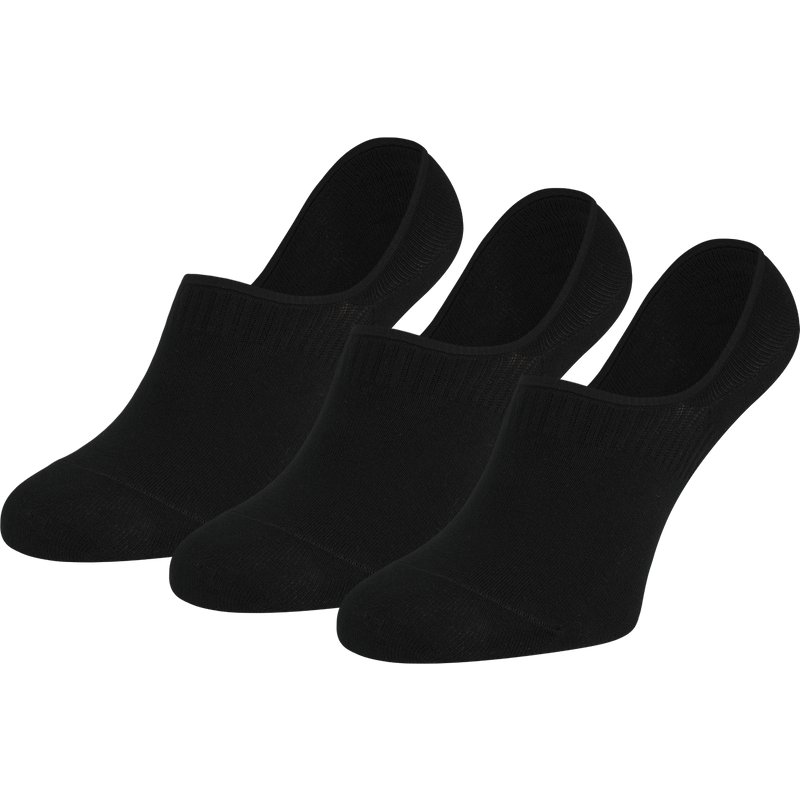 No show unsichtbarer 3er-Pack – Schwarz – 36-41