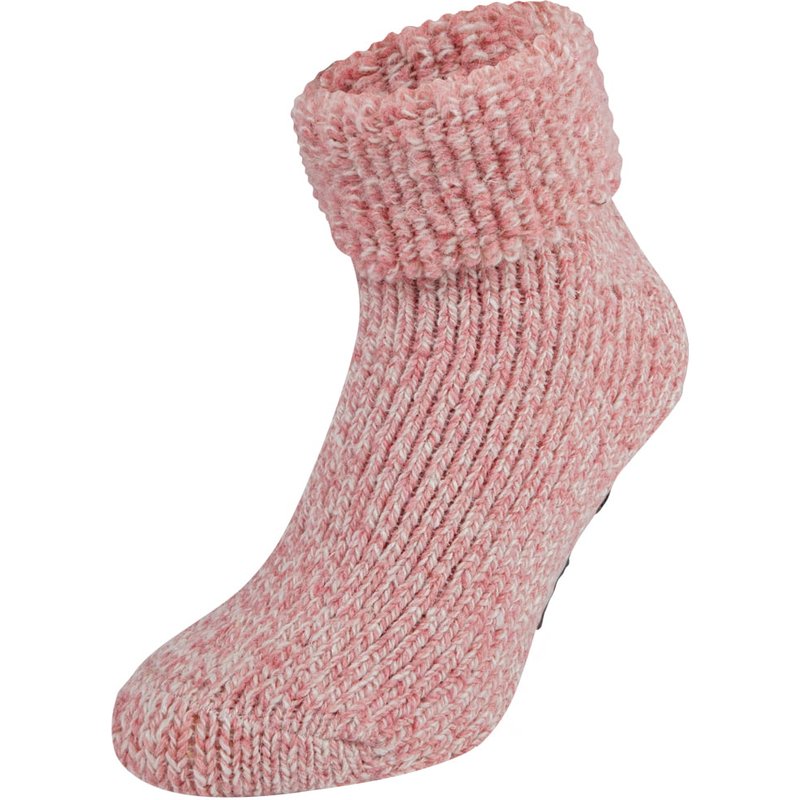 Wollsocken mit Antirutsch – Rosa – 39-42