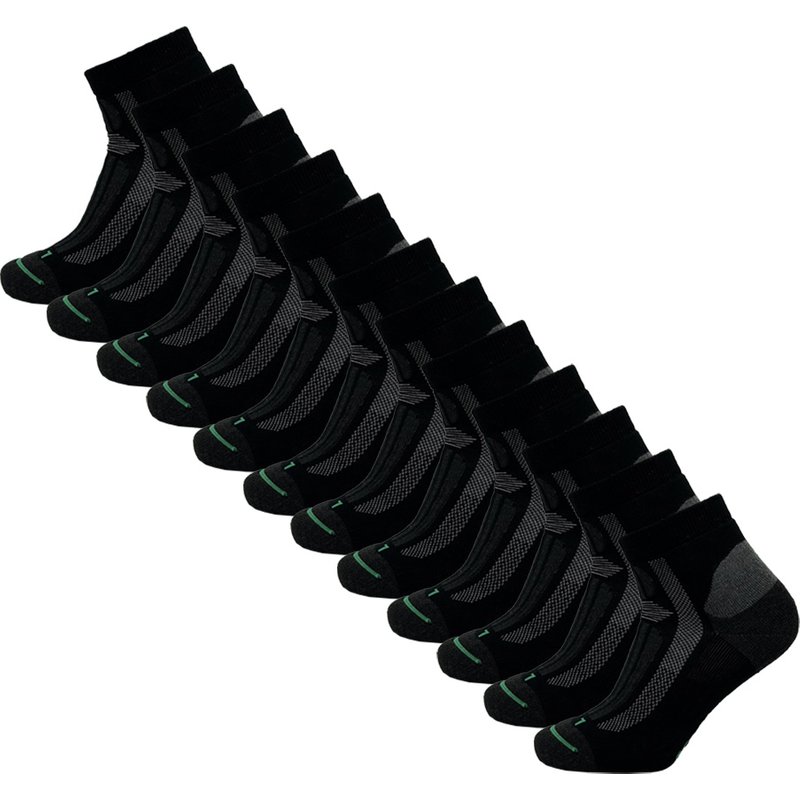 Quarter-Werksocken aus Tencel - 12 Paar – Schwarz – 47-50