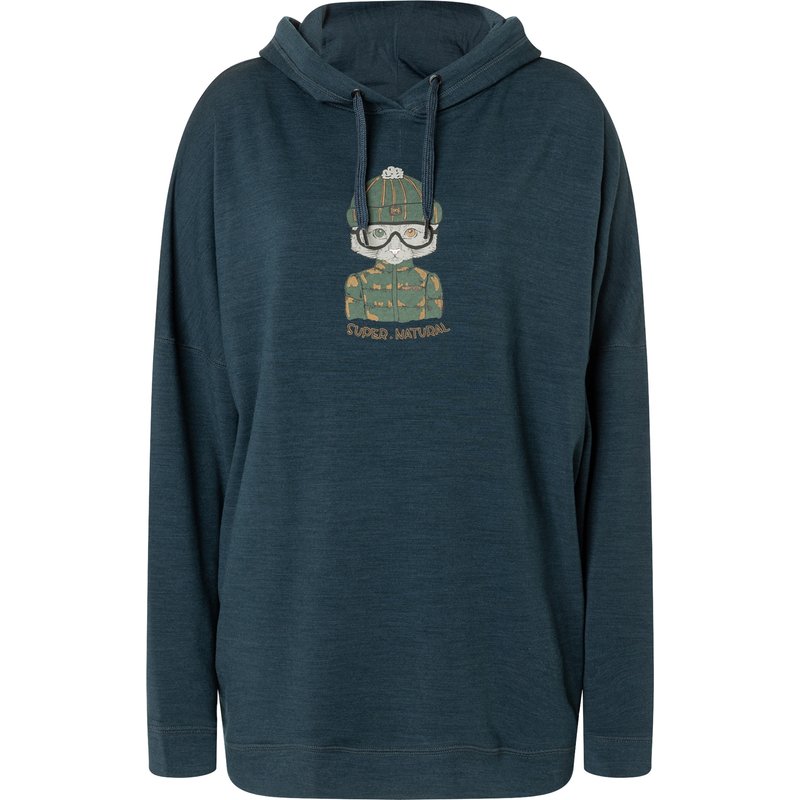 Super.Natural Damen Snow Cat Hoodie
