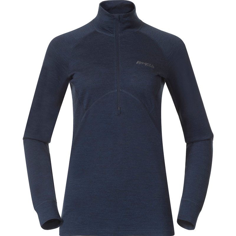 Bergans Damen Inner:Pure Merino Half Zip Longsleeve