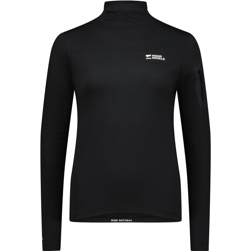 Mons Royale Damen Diversion Merino Mock Neck Longsleeve