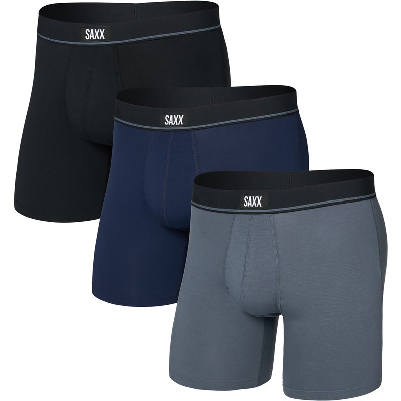 Saxx Underwear Herren Essential Cotton Brief Fly 3er Pack Boxer