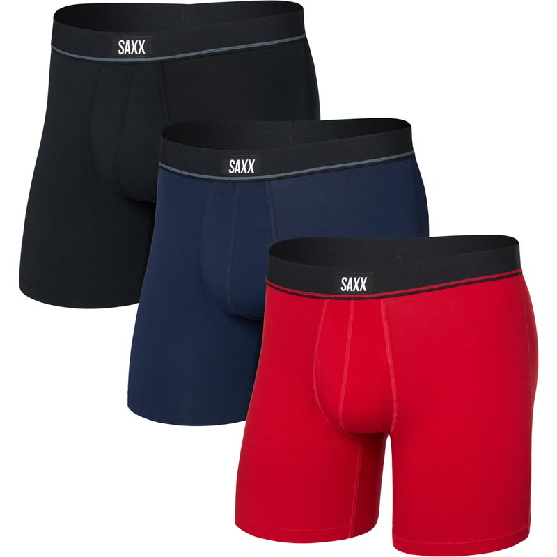 Saxx Underwear Herren Essential Cotton Brief Fly 3er Pack Boxer
