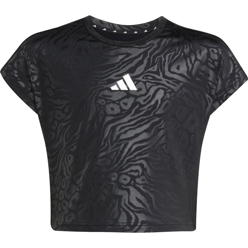 adidas Kinder Animal Print Crop T-Shirt