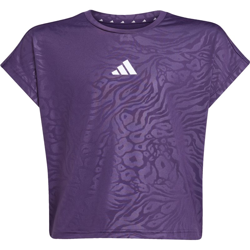 adidas Kinder Animal Print Crop T-Shirt