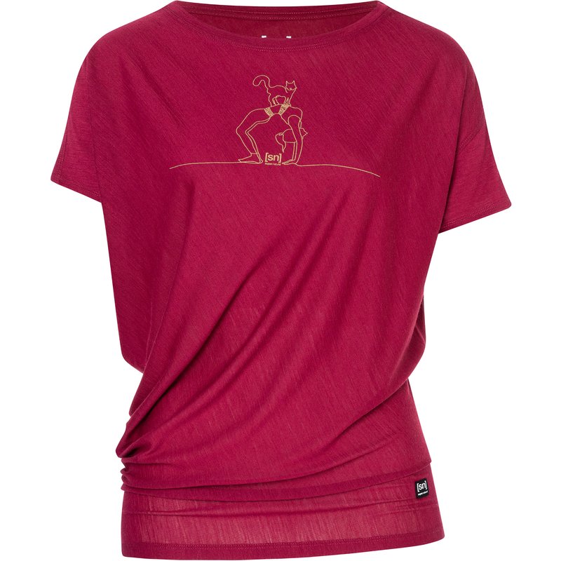 Super.Natural Damen Cat Yoga Loose T-Shirt