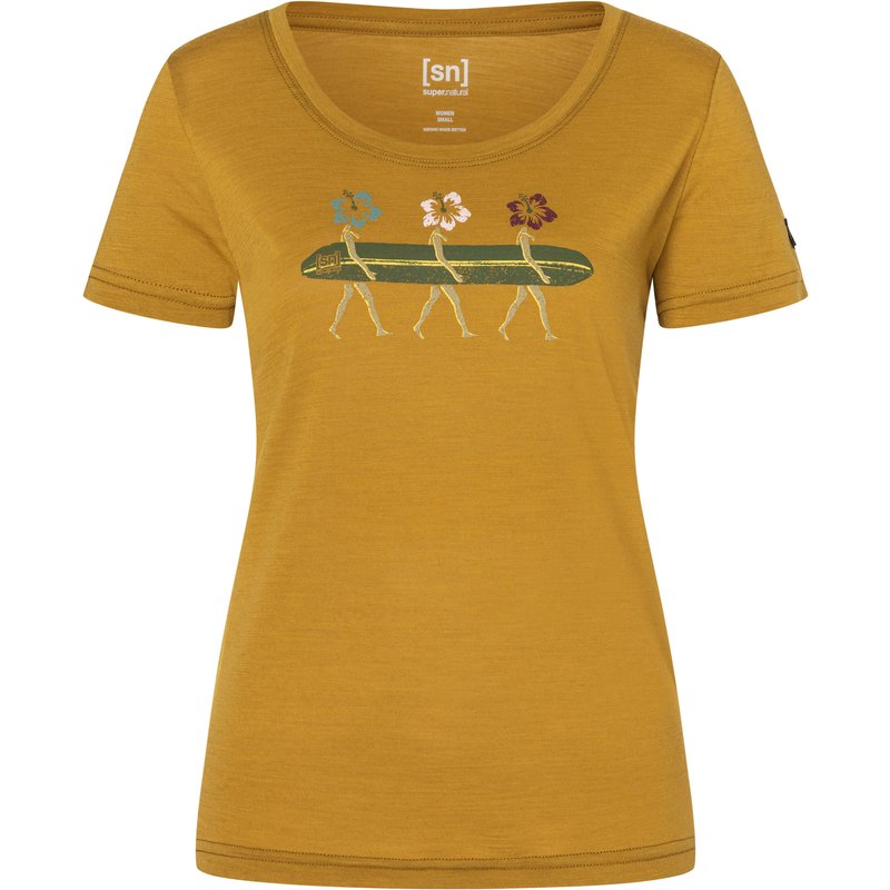 Super.Natural Damen Surfing Flowers T-Shirt