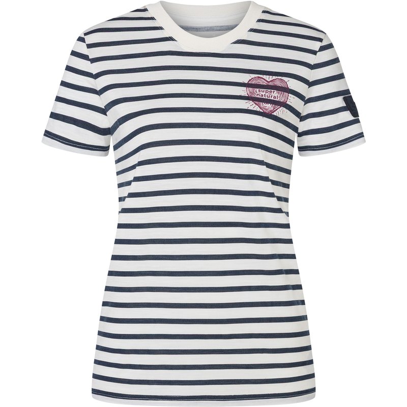 Super.Natural Damen Stripe Heartwood J T-Shirt