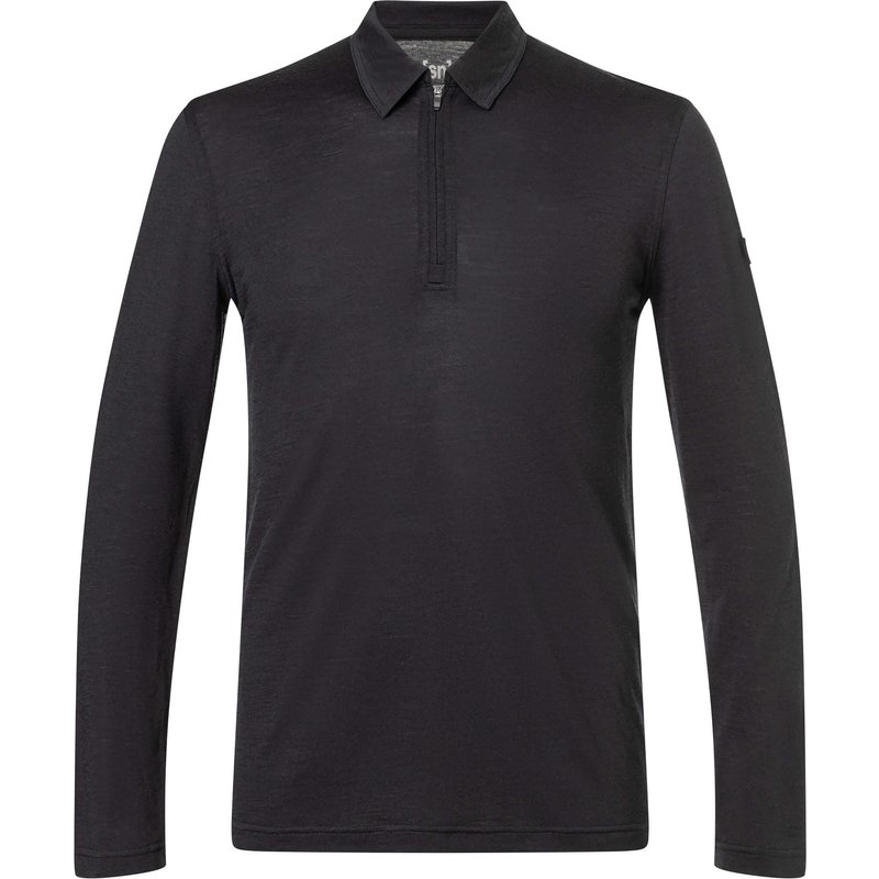 Super.Natural Herren Zip Polo Longsleeve