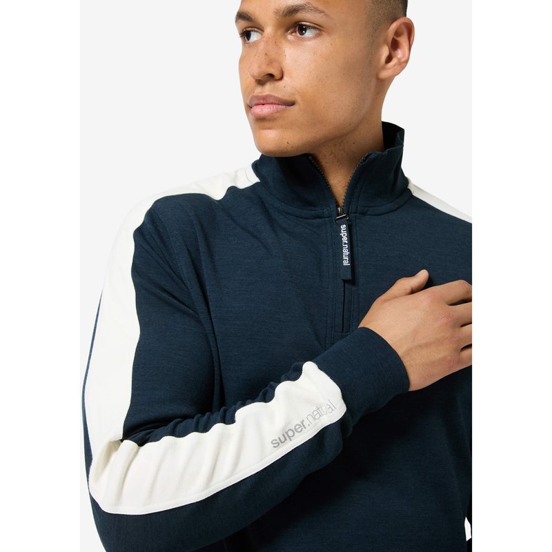 Super.Natural Herren Colorado Zip Turtle Pullover