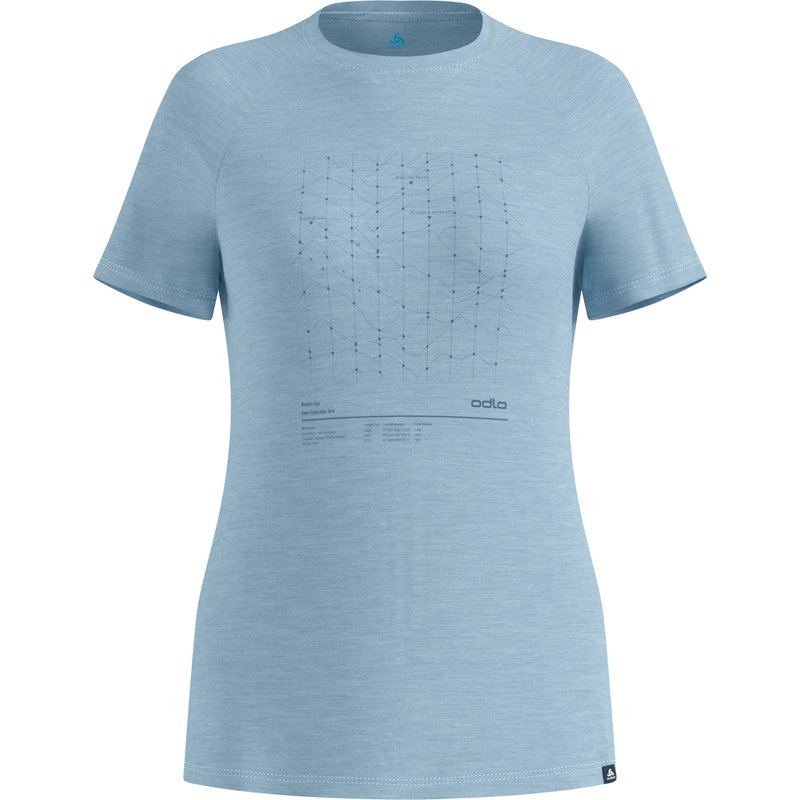Odlo Damen Merino Tencel Hyper Map T-Shirt