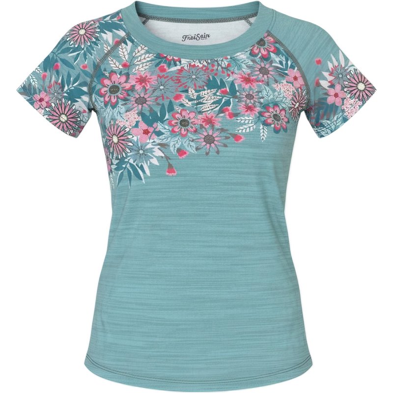 FreiSein Damen RedFlowers T-Shirt