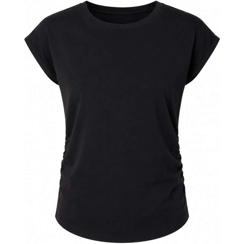 Mandala Damen Side Ruffled T-Shirt