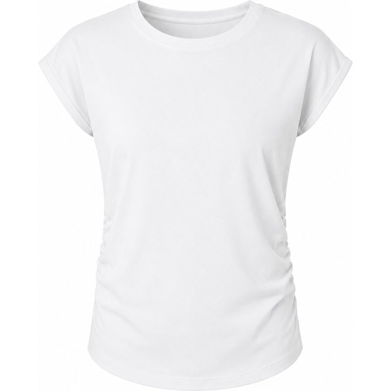 Mandala Damen Side Ruffled T-Shirt
