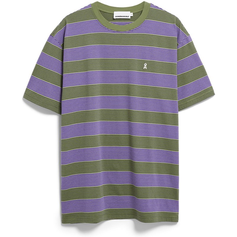Armedangels Herren Maarkos Multi Stripes T-Shirt