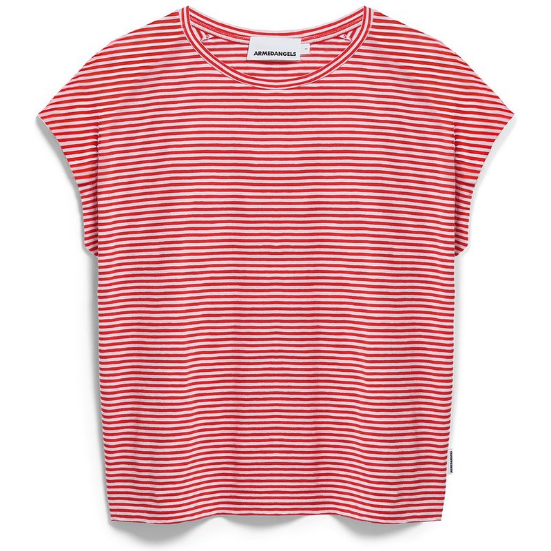 Armedangels Damen Slub Jersey Stripe T-Shirt