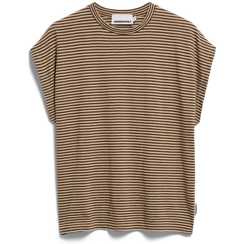 Armedangels Damen Slub Jersey Stripe T-Shirt