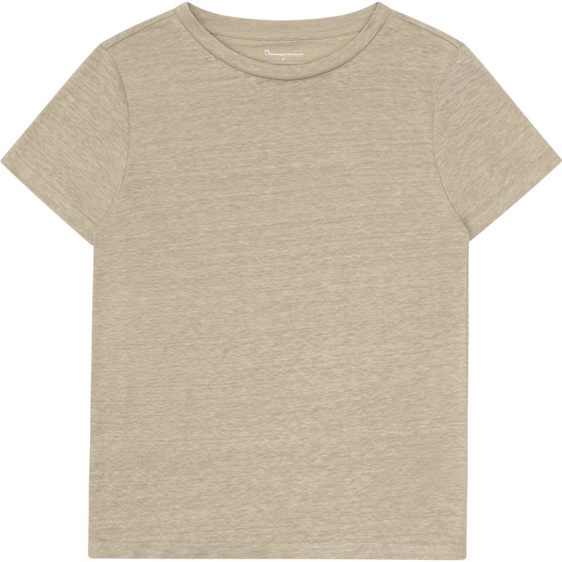 KnowledgeCotton Apparel Damen Regular Linen T-Shirt