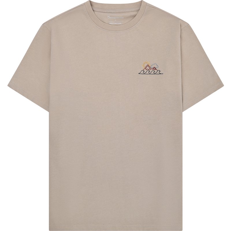 KnowledgeCotton Apparel Herren Chest Print T-Shirt