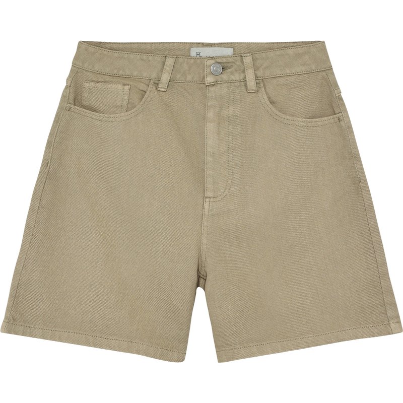 KnowledgeCotton Apparel Damen Gale Straight Mid-Rise Twill Shorts