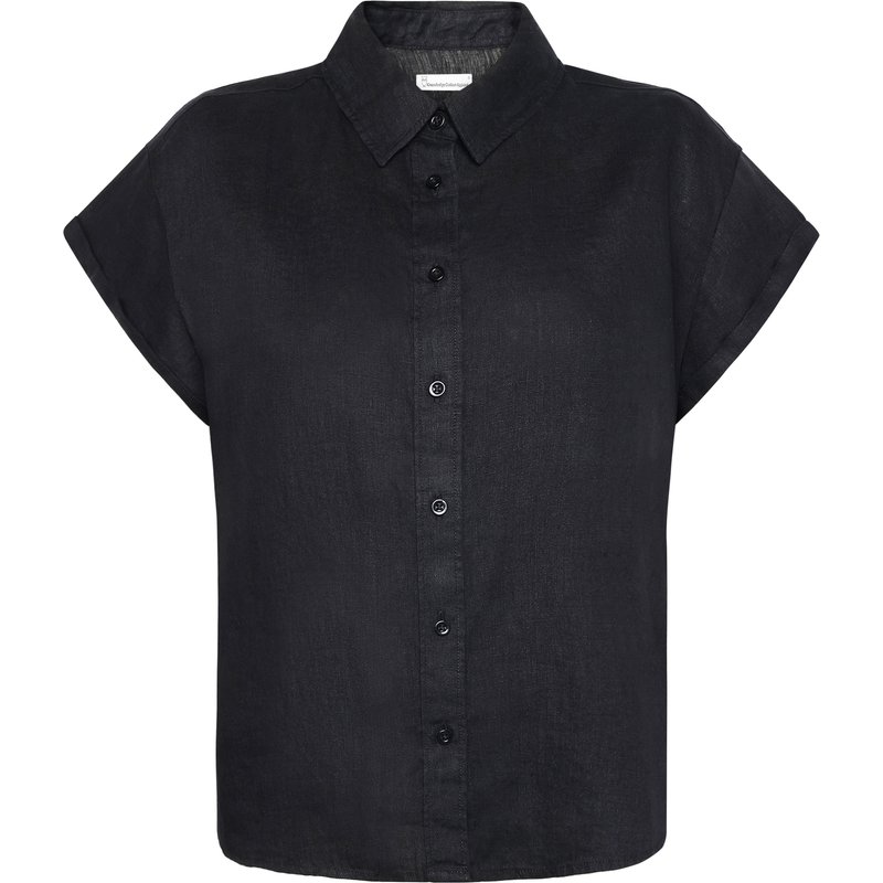 KnowledgeCotton Apparel Damen Aster Fold Up Linen Bluse