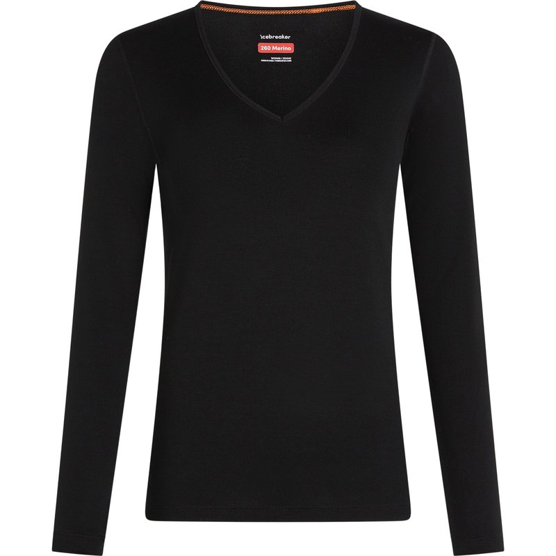 Icebreaker Damen Merino 260 Oasis V Neck Longsleeve