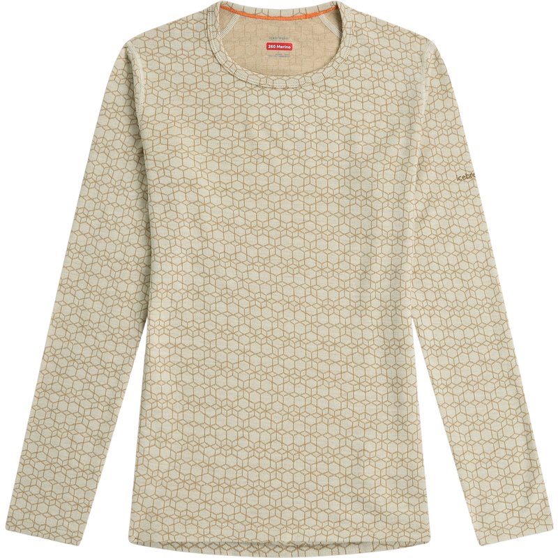 Icebreaker Damen Merino 260 Oasis Vertex Alpine Geo Longsleeve