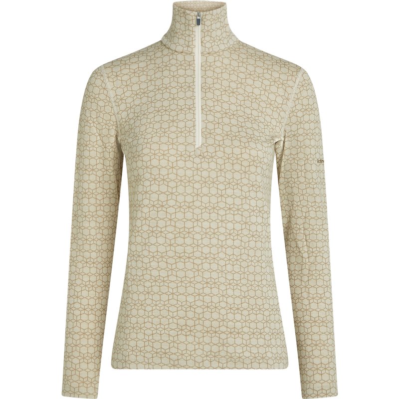 Icebreaker Damen 260 Oasis Vertex Alpine Geo Half Zip Longsleeve