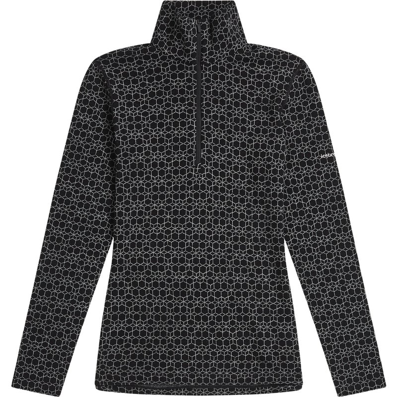 Icebreaker Damen 260 Oasis Vertex Alpine Geo Half Zip Longsleeve