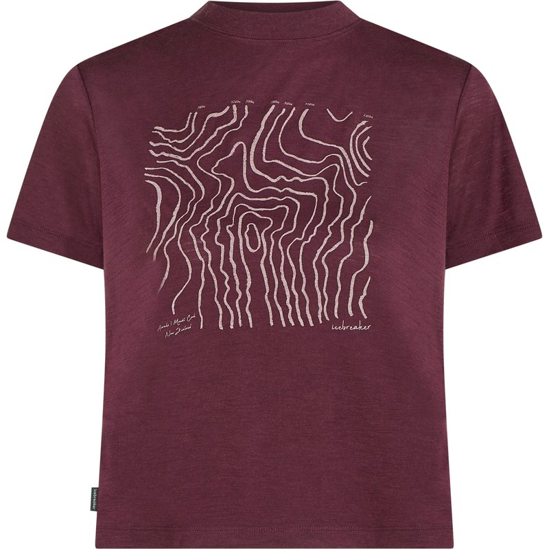 Icebreaker Damen Merino 150 Tech Lite Crop Great Heights T-Shirt