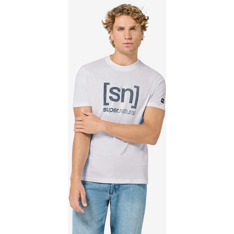Super.Natural Herren Denim Logo Bio C T-Shirt