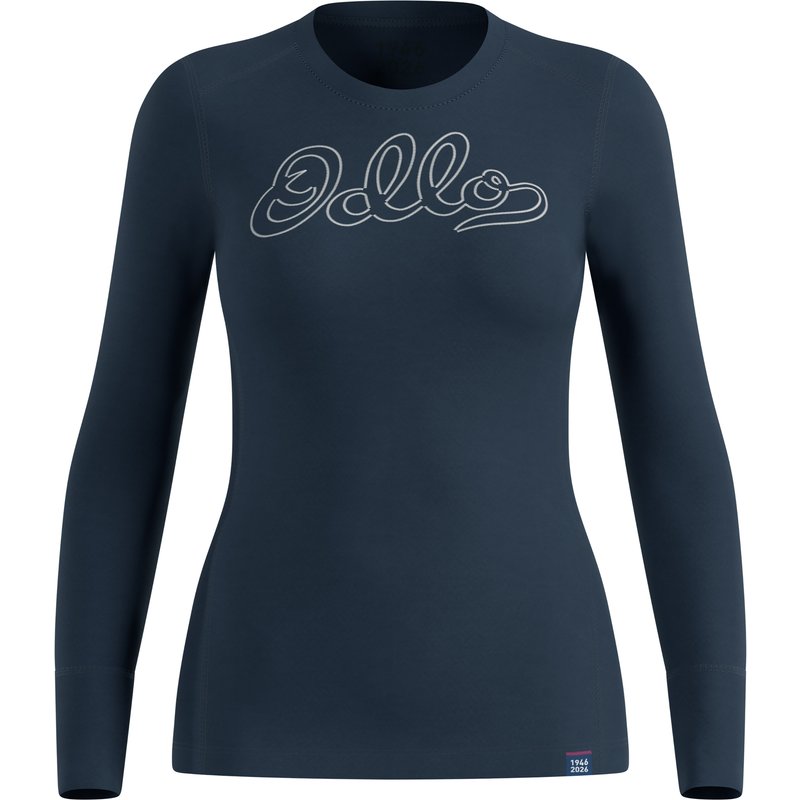 Odlo Damen Merino 200 80 Years Bl Crew Longsleeve