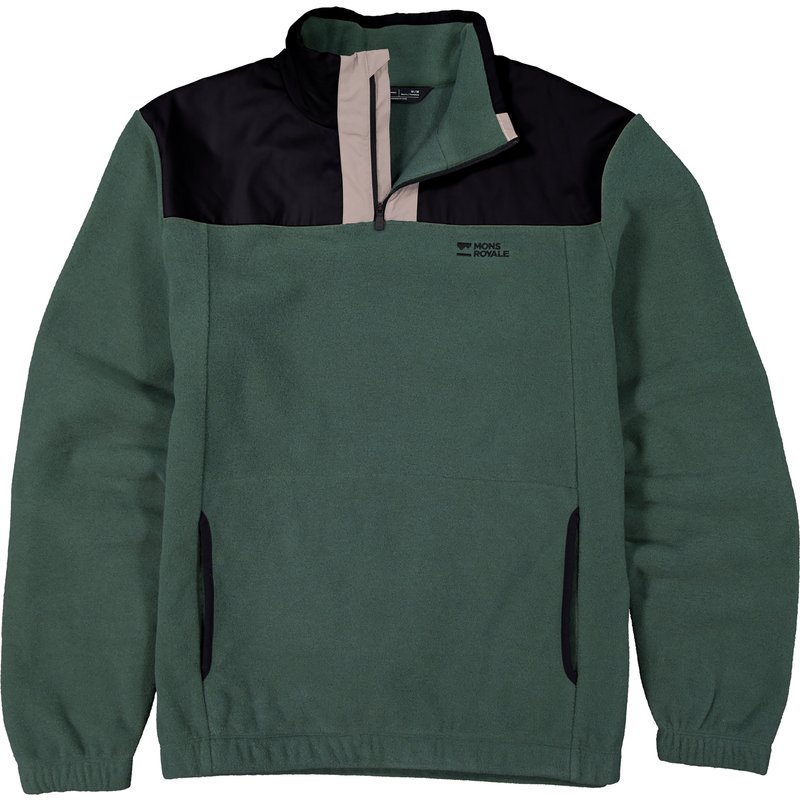 Mons Royale Herren Pileup Wool Fleece 1/4 Zip Pullover