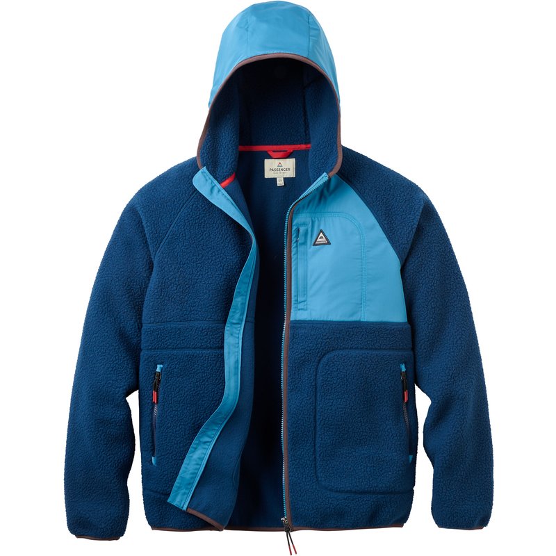 Passenger Herren Offgrid Sherpa Fleece Hoodie Jacke