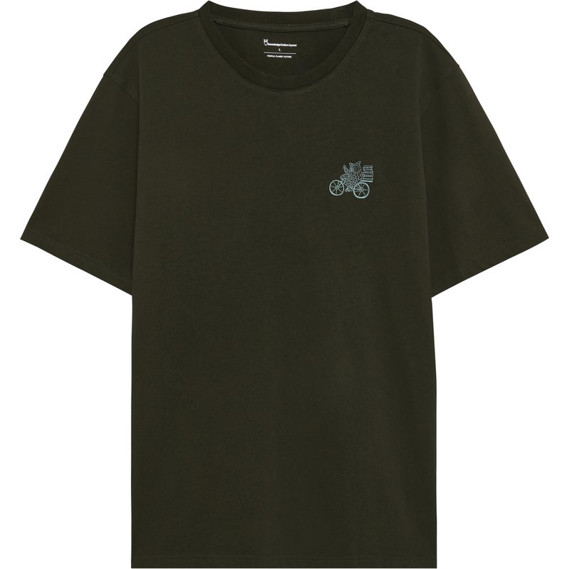KnowledgeCotton Apparel Herren Chest Embroidery T-Shirt