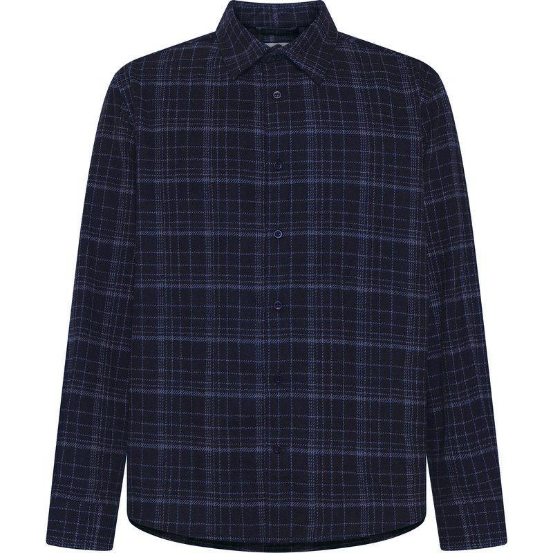 KnowledgeCotton Apparel Herren Dune Regular Merino Check Hemd