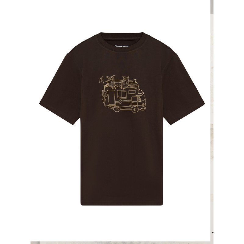 KnowledgeCotton Apparel Herren Front Print T-Shirt