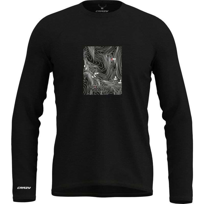 Crazy Herren Merino Logo Longsleeve