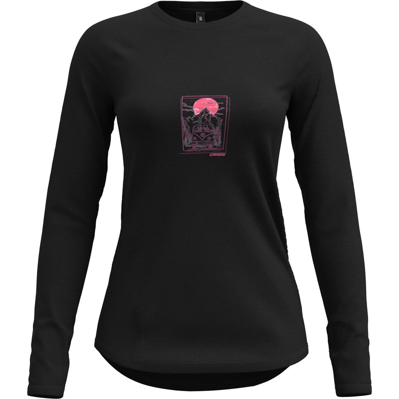 Crazy Damen Merino Logo Longsleeve