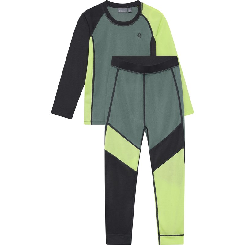 Color Kids Kinder Ski Colorblock Unterwäsche Set